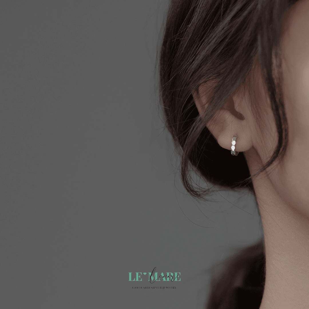 Khuyên tai bạc Le'Mare Jewelry M00627 Le'mare Jewelry LMJ