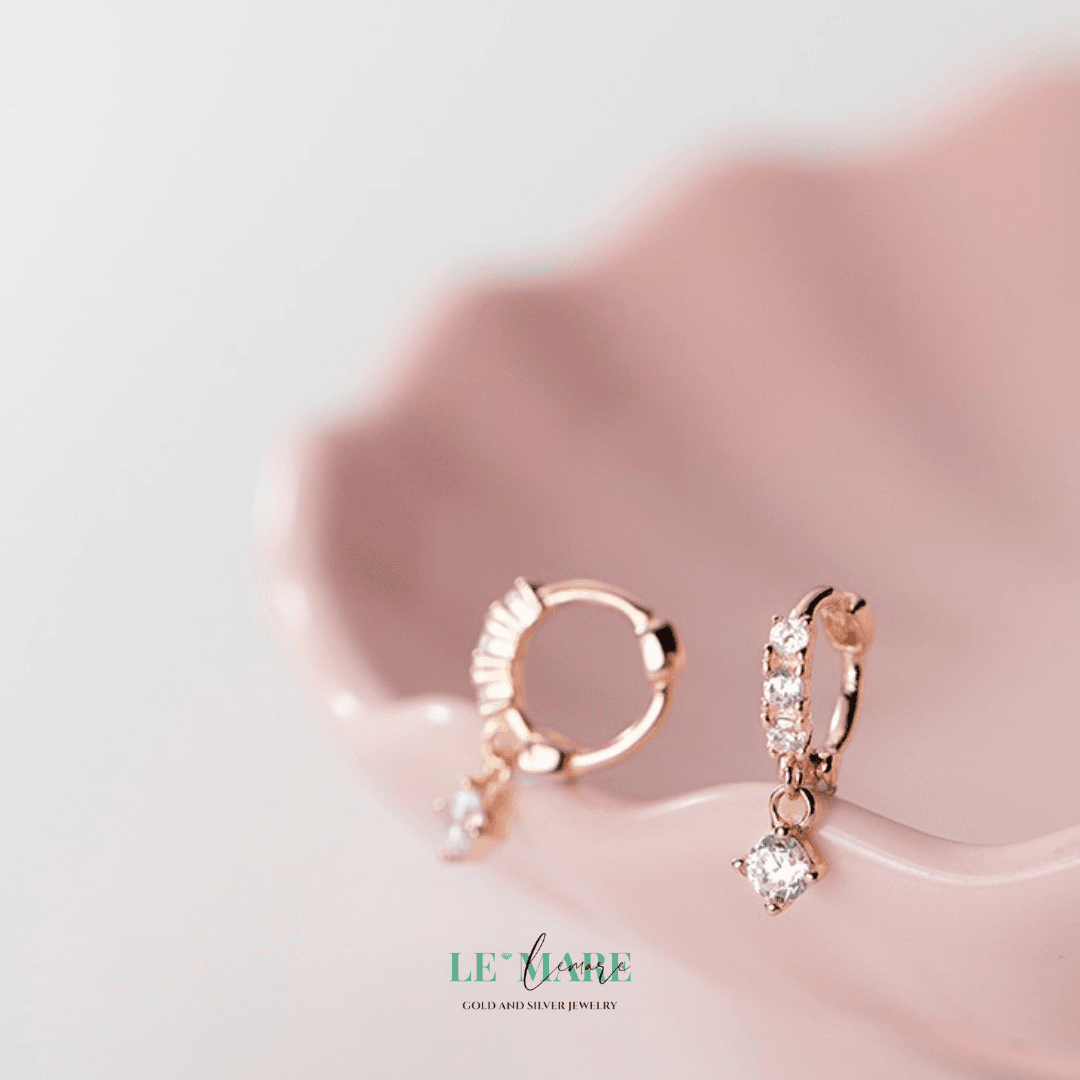 Khuyên tai bạc Le'Mare Jewelry G0733 Le'mare Jewelry LMJ