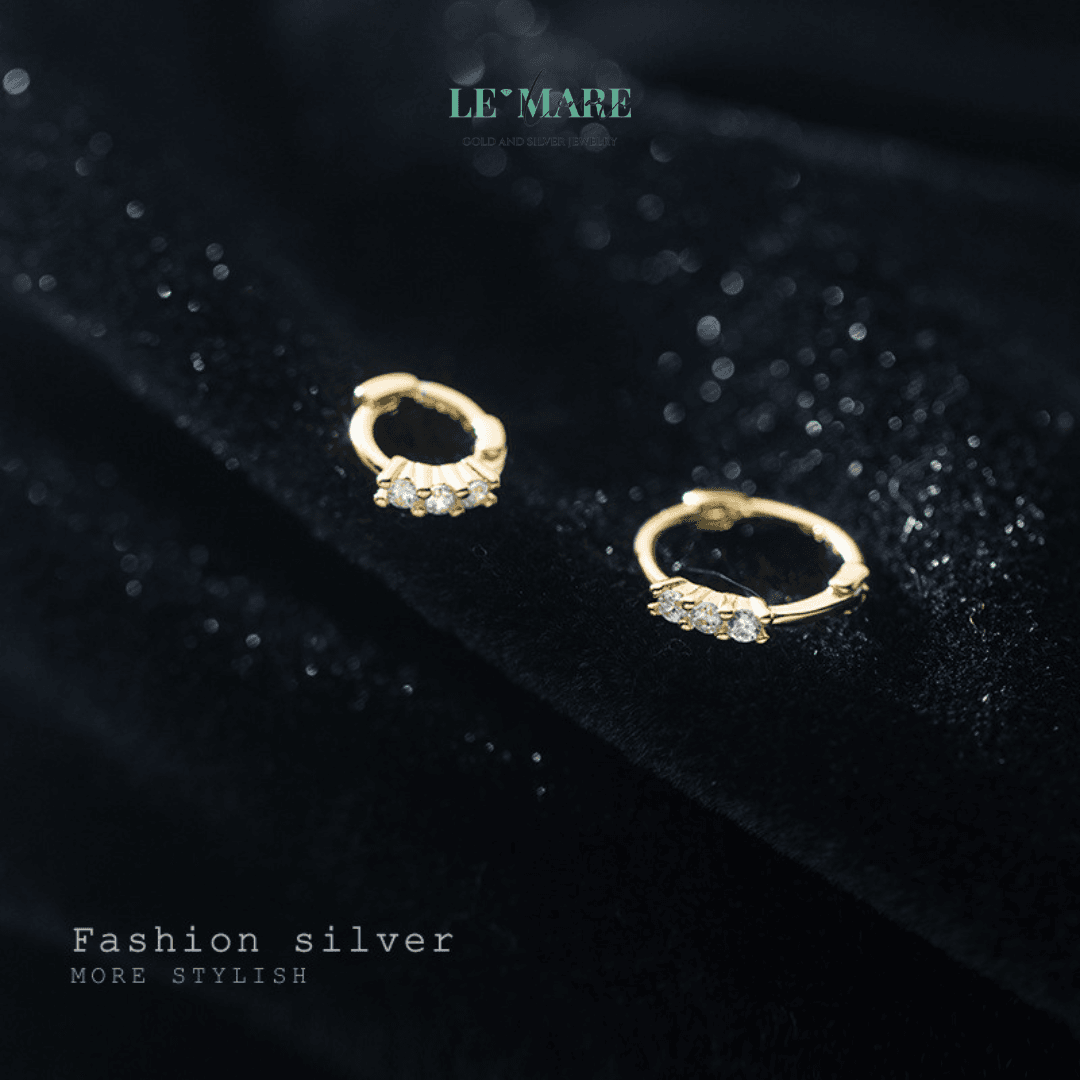 Khuyên tai bạc Le'Mare Jewelry G9046 Le'mare Jewelry LMJ