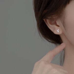 Khuyên tai bạc Le'Mare Jewelry M00506 Le'mare Jewelry LMJ