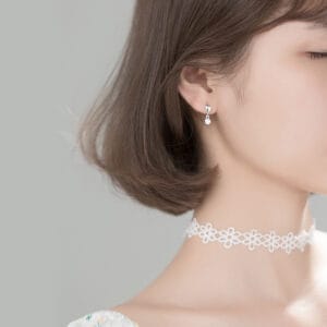 Khuyên tai bạc Le'Mare Jewelry G6654 Le'mare Jewelry LMJ