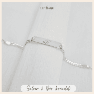 Lắc bạc ta khắc tên cho bé MQ04 (font chữ F7) Le’Mare Jewelry Le'mare Jewelry LMJ