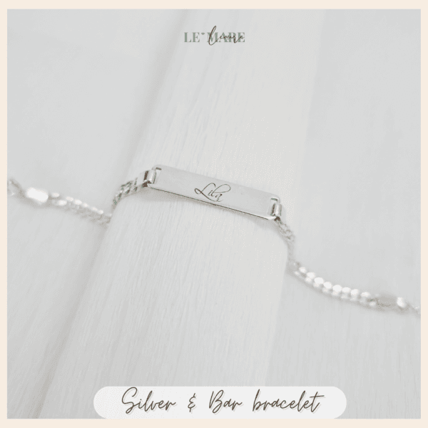 Lắc bạc ta khắc tên cho bé MQ04 (font chữ F7) Le’Mare Jewelry - Ảnh 4