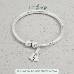 Quà tặng bạc đáng yêu cho bé: Vòng bạc ta PN02 mix charm thiết kế khắc tên bé yêu Le’Mare Jewelry Le'mare Jewelry LMJ