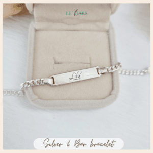 Lắc bạc ta khắc tên cho bé MQ04 (font chữ F7) Le’Mare Jewelry Le'mare Jewelry LMJ