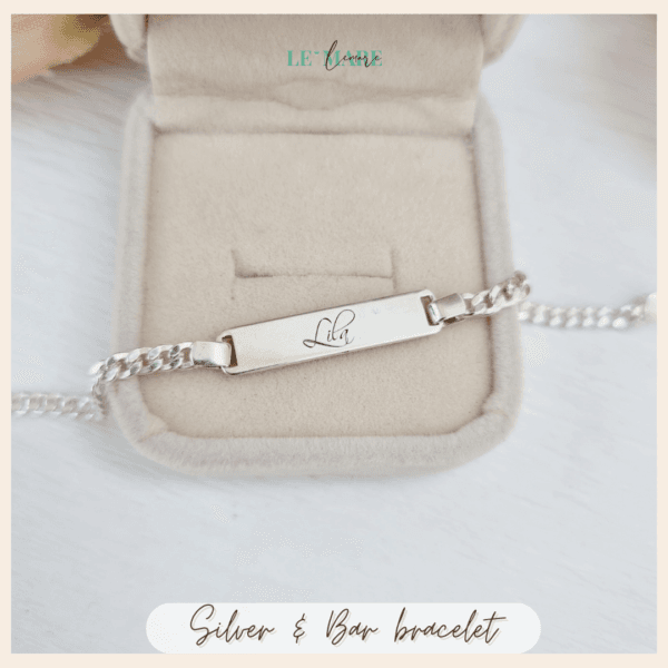 Lắc bạc ta khắc tên cho bé MQ04 (font chữ F7) Le’Mare Jewelry - Ảnh 5