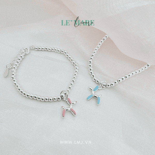 Lắc bi bạc mix charm sắc màu Le'Mare Jewelry - Hình ảnh 2