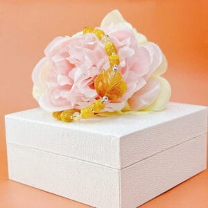 Vòng tay cẩm thạch huyết bánh xe mix hồ ly tóc vàng Le'Mare Jewelry – Gợi ý món quà độc đáo và ý nghĩa dành tặng người phụ nữ trân quý trong các dịp kỷ niệm, ngày lễ 20/10, 8/3... Le'mare Jewelry LMJ