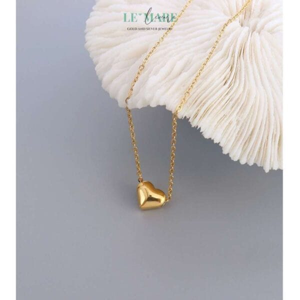 Beloved Heart Necklace by Le'Mare • Dây chuyền trái tim Beloved Heart Vàng & Bạc nhiều chất liệu LMJ - Ảnh 3