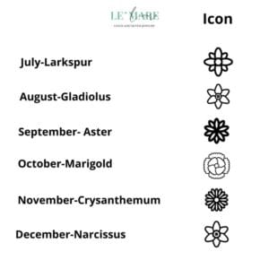 Letter Birth Flower Necklace, Birth Month Initial Pendant • Dây chuyền Chữ cái hoa tháng sinh LMJ Le'mare Jewelry LMJ