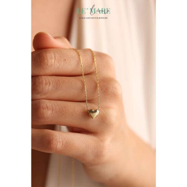 Beloved Heart Necklace by Le'Mare • Dây chuyền trái tim Beloved Heart Vàng & Bạc nhiều chất liệu LMJ - Ảnh 5