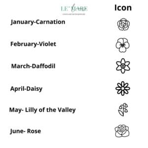 Letter Birth Flower Necklace, Birth Month Initial Pendant • Dây chuyền Chữ cái hoa tháng sinh LMJ Le'mare Jewelry LMJ