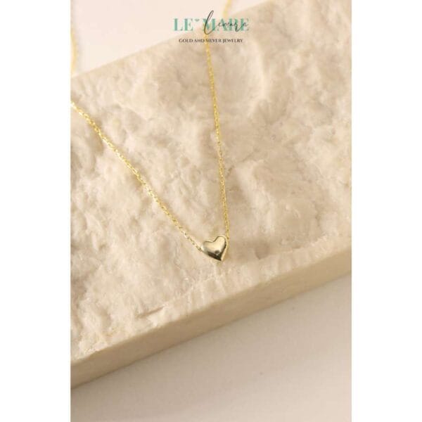 Beloved Heart Necklace by Le'Mare • Dây chuyền trái tim Beloved Heart Vàng & Bạc nhiều chất liệu LMJ - Ảnh 4