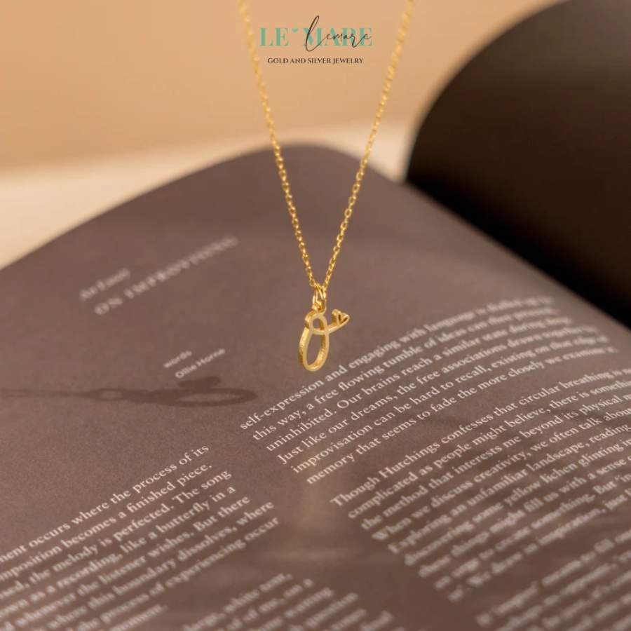 Initial Heart Necklace • Dây chuyền Chữ cái trái tim Vàng/Bạc LMJ Initial Heart Necklace • Dây chuyền Chữ cái trái tim Vàng/Bạc LMJ - Ảnh 9