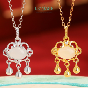 Dây Chuyền Ngọc Bích Vân Linh – Nơi ngọc bích chạm đến linh hồn mây trời BNDC02 Le'mare Jewelry LMJ