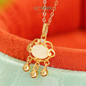 Dây Chuyền Ngọc Bích Vân Linh – Nơi ngọc bích chạm đến linh hồn mây trời BNDC02 Le'mare Jewelry LMJ