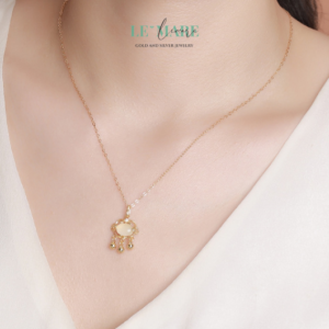 Dây Chuyền Ngọc Bích Vân Linh – Nơi ngọc bích chạm đến linh hồn mây trời BNDC02 Le'mare Jewelry LMJ