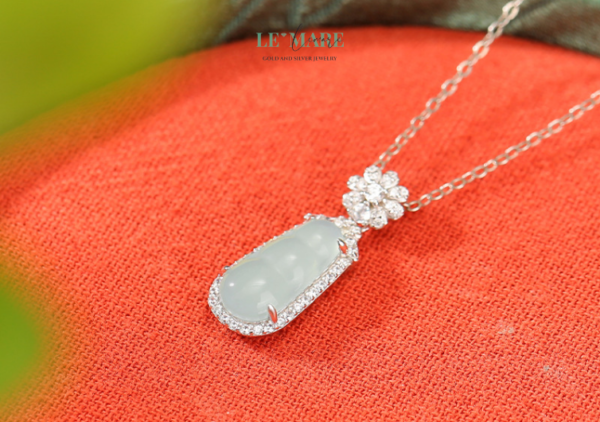 Dây Chuyền Ngọc Bích Bọc Bạc Ngọc Mễ – Viên ngọc của đất trời, giọt tinh hoa từ hạt gạo quê nhà BNDC04 - Ảnh 3