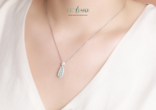 Dây Chuyền Ngọc Bích Bọc Bạc Ngọc Mễ – Viên ngọc của đất trời, giọt tinh hoa từ hạt gạo quê nhà BNDC04 - Ảnh 4