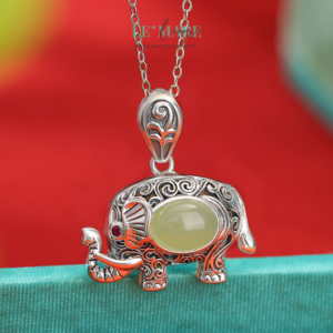 Dây Chuyền Ngọc Bích Ngọc Tượng – Dáng ngọc của trí tuệ và phúc lành BNDC08 Le'mare Jewelry LMJ