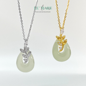 Ngọc Nhu – Dây chuyền ngọc bích nữ mang dáng hình của dịu dàng và bền bỉ BNDC35 Le'mare Jewelry LMJ
