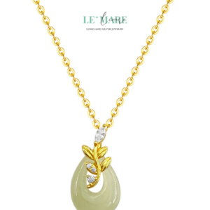 Ngọc Nhu – Dây chuyền ngọc bích nữ mang dáng hình của dịu dàng và bền bỉ BNDC35 Le'mare Jewelry LMJ