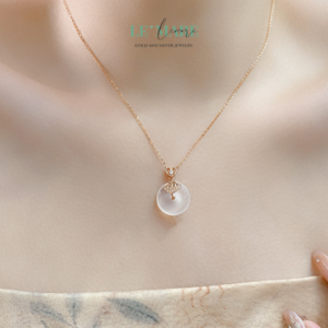 Dây Chuyền Ngọc Bích Vượng Cát – Mang phúc lành đậu nhẹ lên tim BNDC40 Le'mare Jewelry LMJ