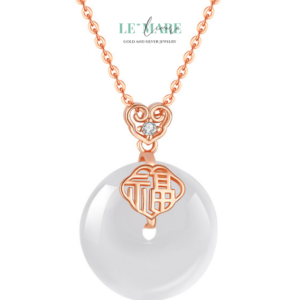 Dây Chuyền Ngọc Bích Vượng Cát – Mang phúc lành đậu nhẹ lên tim BNDC40 Le'mare Jewelry LMJ