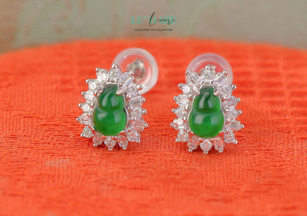 Khuyên tai Ngọc Bích nữ BNKT03