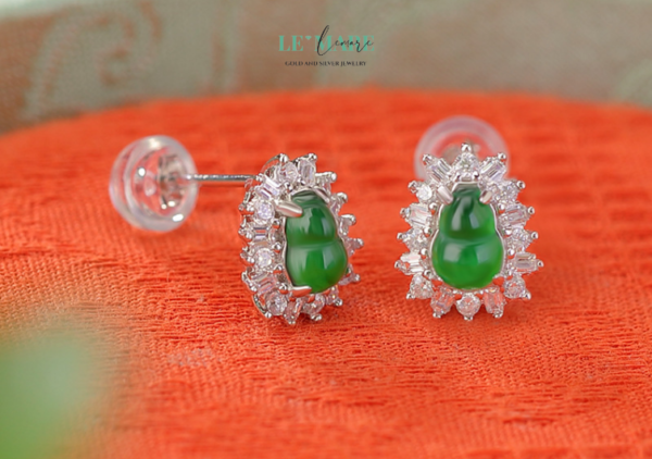 Khuyên tai Ngọc Bích nữ BNKT03 - Ảnh 2