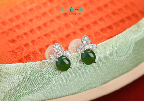 Khuyên tai Ngọc Bích nữ BNKT05 - Ảnh 3