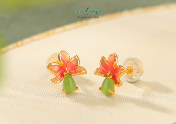 Khuyên tai Ngọc Bích nữ BNKT06 - Ảnh 2