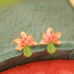 Khuyên tai Ngọc Bích nữ BNKT06 Le'mare Jewelry LMJ