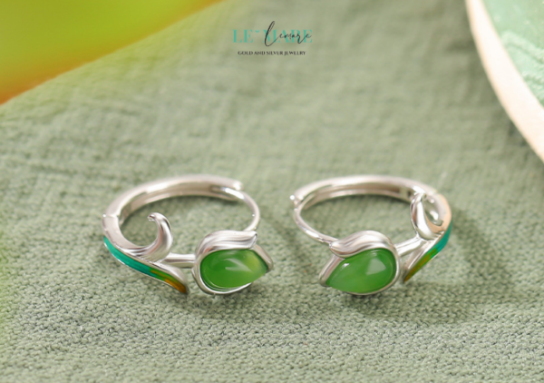 Khuyên tai Ngọc Bích nữ BNKT07 - Ảnh 3