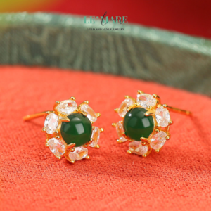 Khuyên tai Ngọc Bích nữ BNKT12 Khuyên tai Ngọc Bích nữ BNKT12 Le'mare Jewelry LMJ