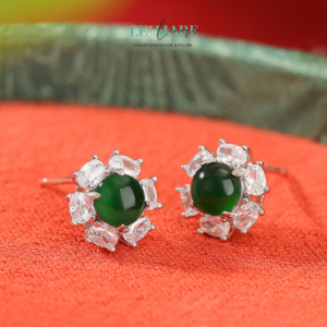 Khuyên tai Ngọc Bích nữ BNKT12 Khuyên tai Ngọc Bích nữ BNKT12 Le'mare Jewelry LMJ
