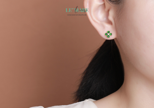 Khuyên tai Ngọc Bích  nữ BNKT16 - Ảnh 4