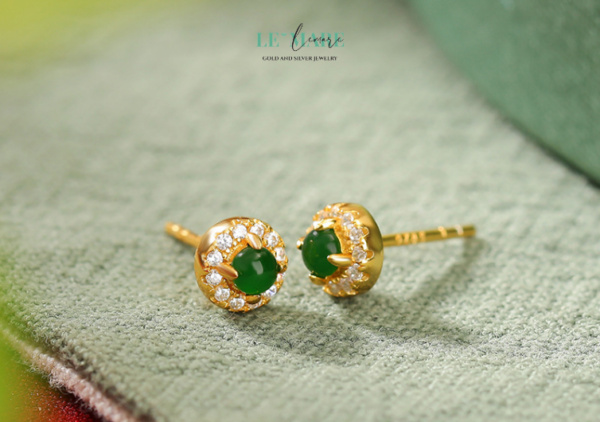 Khuyên tai Ngọc Bích nữ BNKT17 - Ảnh 8