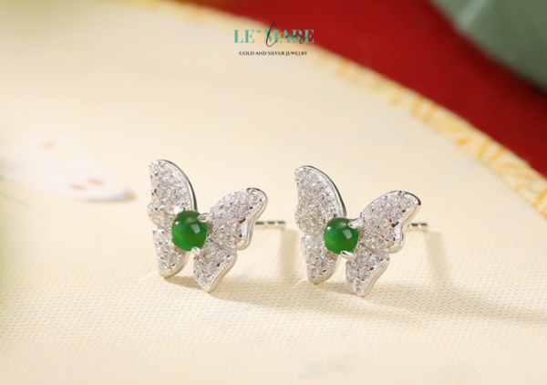 Khuyên tai Ngọc Bích nữ BNKT27