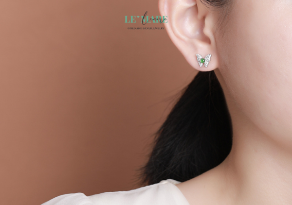 Khuyên tai Ngọc Bích nữ BNKT27 - Ảnh 4