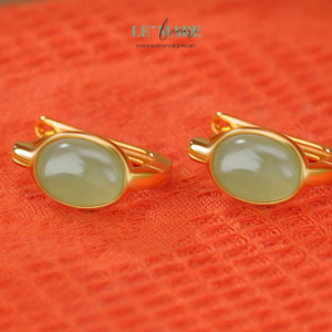 Khuyên tai Ngọc Bích nữ BNKT30 Le'mare Jewelry LMJ