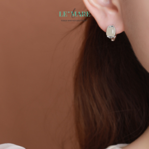 Khuyên tai Ngọc Bích nữ BNKT31 Khuyên tai Ngọc Bích nữ BNKT31 Le'mare Jewelry LMJ