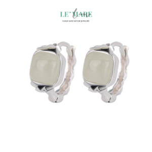 Khuyên tai Ngọc Bích nữ BNKT31 Khuyên tai Ngọc Bích nữ BNKT31 Le'mare Jewelry LMJ