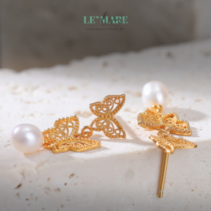 Khuyên tai Bạc nữ BNKT33 Le'mare Jewelry LMJ