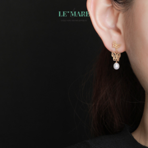 Khuyên tai Bạc nữ BNKT33 Le'mare Jewelry LMJ