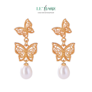 Khuyên tai Bạc nữ BNKT33 Le'mare Jewelry LMJ