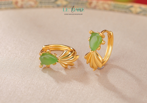 Khuyên tai Ngọc Bích nữ BNKT41 - Ảnh 2