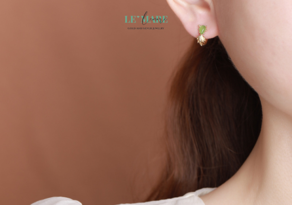 Khuyên tai Ngọc Bích nữ BNKT41 - Ảnh 4