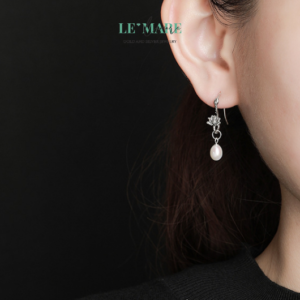 Khuyên tai Bạc nữ BNKT42 Le'mare Jewelry LMJ
