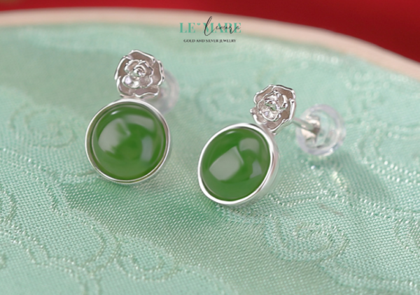 Khuyên tai Ngọc Bích  nữ  BNKT45 - Ảnh 6